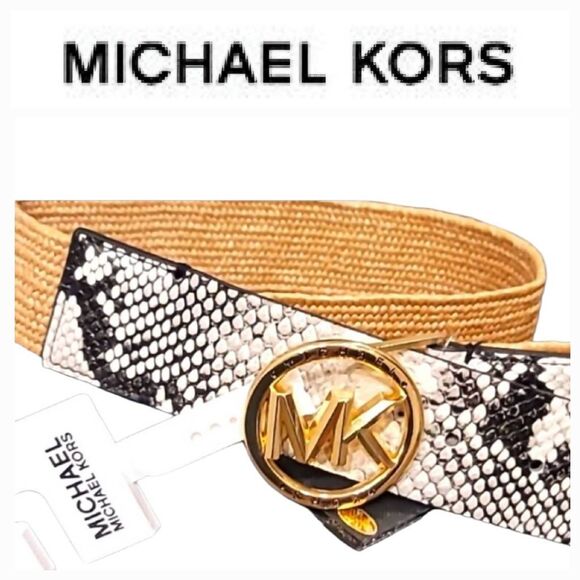 Michael Kors Snakeskin‎ Stretch Belt main image 5